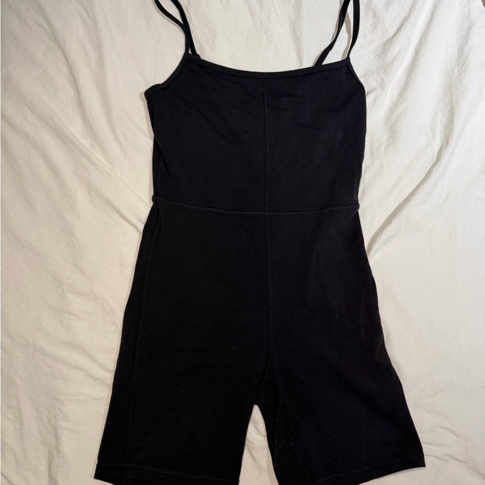 Wilfred Free Black Spaghetti-Strap One-Piece Romper